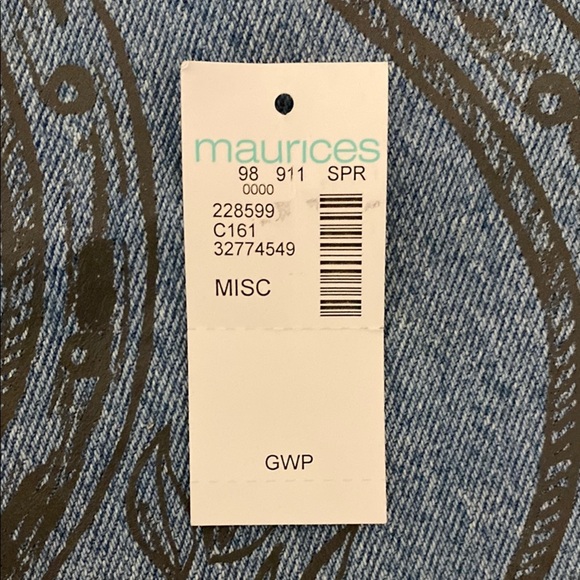 Maurices Denim Tote with Horseshoe and Floral Design Rodeo Shopping & Gym New - Picture 8 of 8